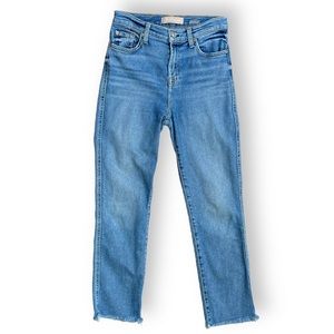 7 for all Mankind Edie Straight Leg Raw Hem Jeans